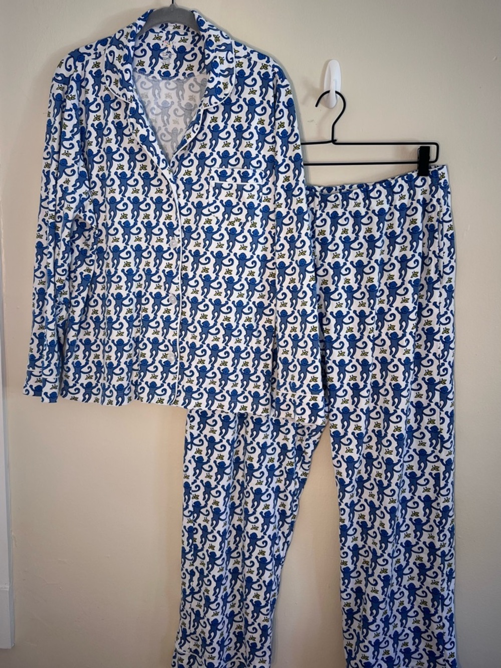 Roller Rabbit Blue Monkey Pajama Set - Picture 2 of 9